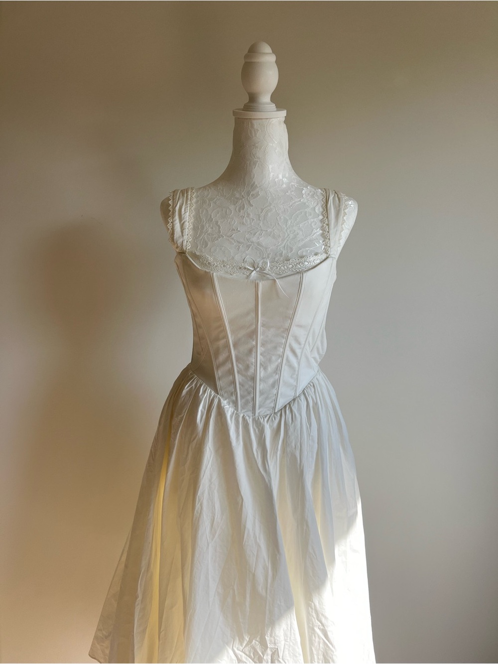 House of Cb AMARA
White Stretch Cotton Corset Midi Dress